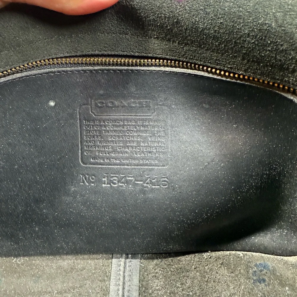 Vintage 70s Rare Coach Penny Pocket Clasp Front Crossbody Leather Purse Bag Y2K - Picture 11 of 11